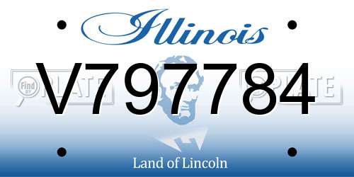 V797784 Illinois License Plate