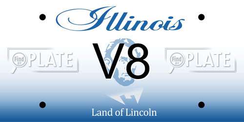 V8 Illinois License Plate