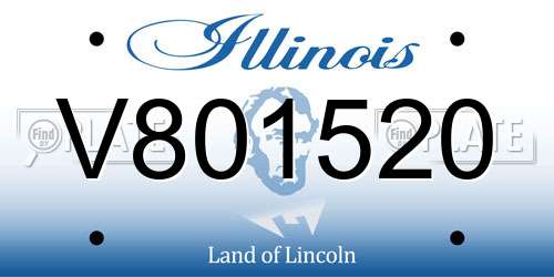 V801520 Illinois License Plate