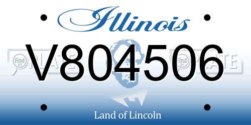 V804506 Illinois License Plate