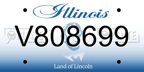 V808699 Illinois License Plate