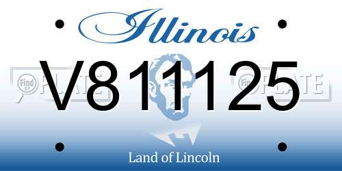 V811125 Illinois License Plate