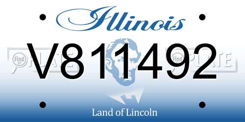 V811492 Illinois License Plate