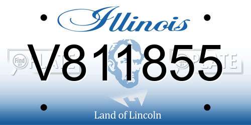 V811855 Illinois License Plate