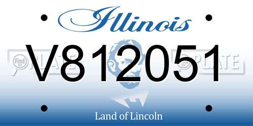 V812051 Illinois License Plate