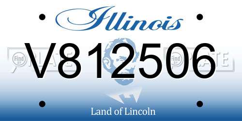 V812506 Illinois License Plate