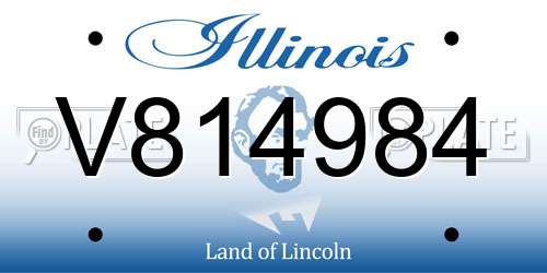 V814984 Illinois License Plate
