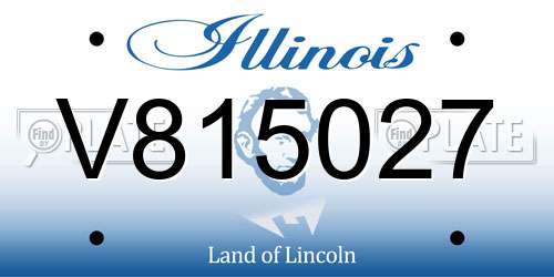 V815027 Illinois License Plate