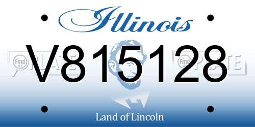 V815128 Illinois License Plate