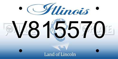 V815570 Illinois License Plate