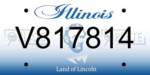 V817814 Illinois License Plate