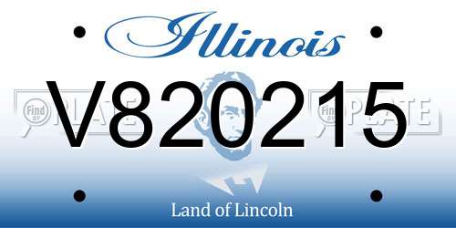 V820215 Illinois License Plate