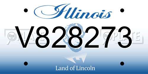 V828273 Illinois License Plate