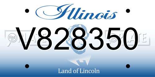 V828350 Illinois License Plate