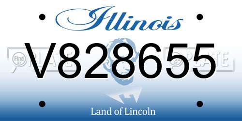V828655 Illinois License Plate