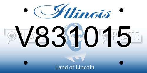 V831015 Illinois License Plate