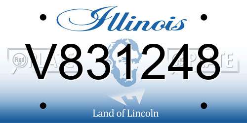 V831248 Illinois License Plate