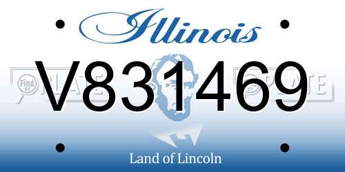 V831469 Illinois License Plate
