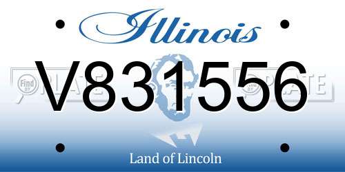 V831556 Illinois License Plate