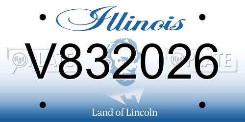 V832026 Illinois License Plate