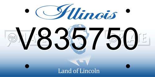 V835750 Illinois License Plate