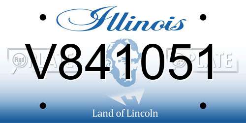 V841051 Illinois License Plate