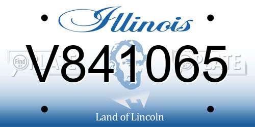 V841065 Illinois License Plate