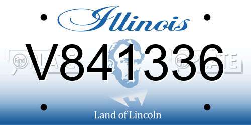 V841336 Illinois License Plate