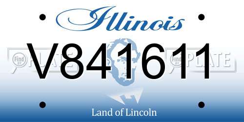 V841611 Illinois License Plate