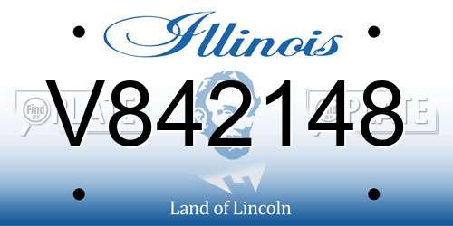 V842148 Illinois License Plate