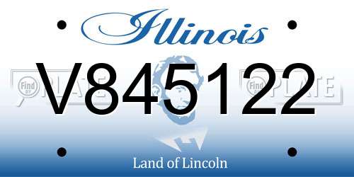 V845122 Illinois License Plate