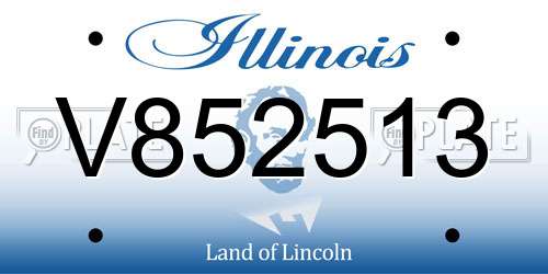 V852513 Illinois License Plate