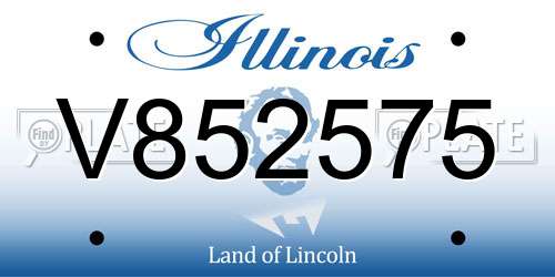 V852575 Illinois License Plate