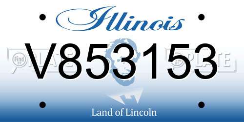 V853153 Illinois License Plate