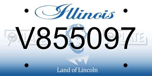 V855097 Illinois License Plate