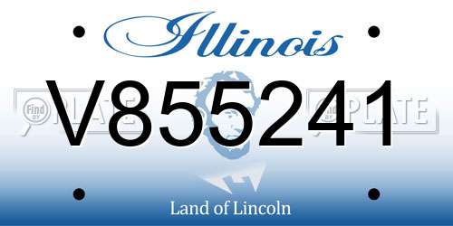 V855241 Illinois License Plate