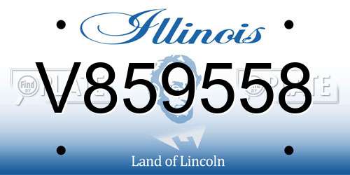 V859558 Illinois License Plate