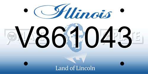 V861043 Illinois License Plate
