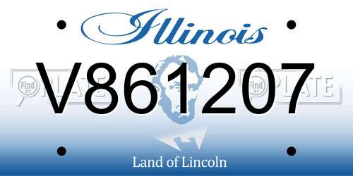 V861207 Illinois License Plate