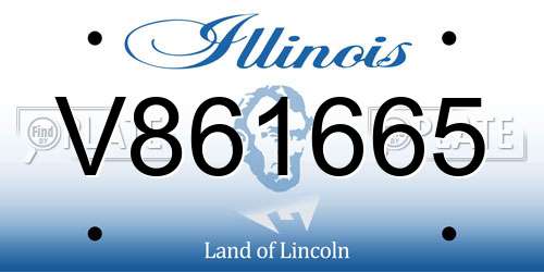 V861665 Illinois License Plate