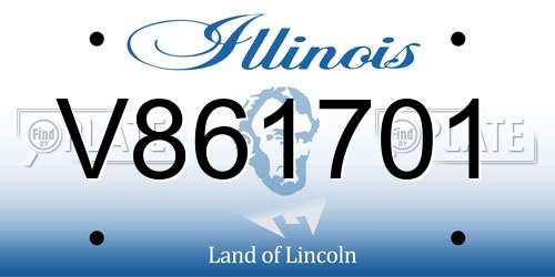 V861701 Illinois License Plate