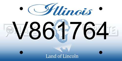 V861764 Illinois License Plate