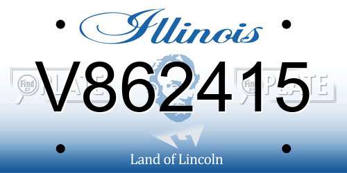 V862415 Illinois License Plate