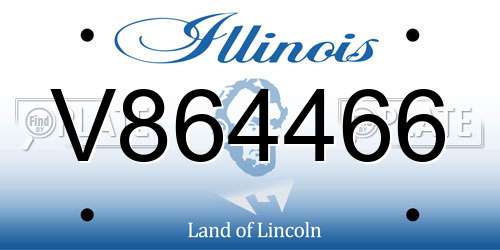 V864466 Illinois License Plate