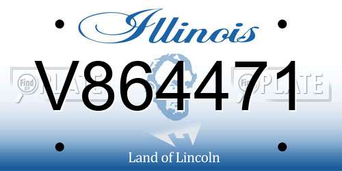 V864471 Illinois License Plate