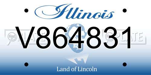 V864831 Illinois License Plate