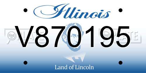 V870195 Illinois License Plate