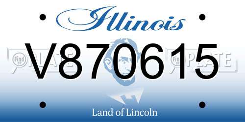 V870615 Illinois License Plate