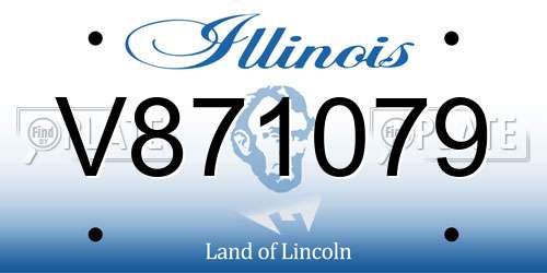 V871079 Illinois License Plate