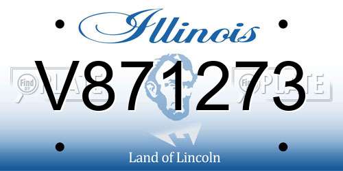 V871273 Illinois License Plate